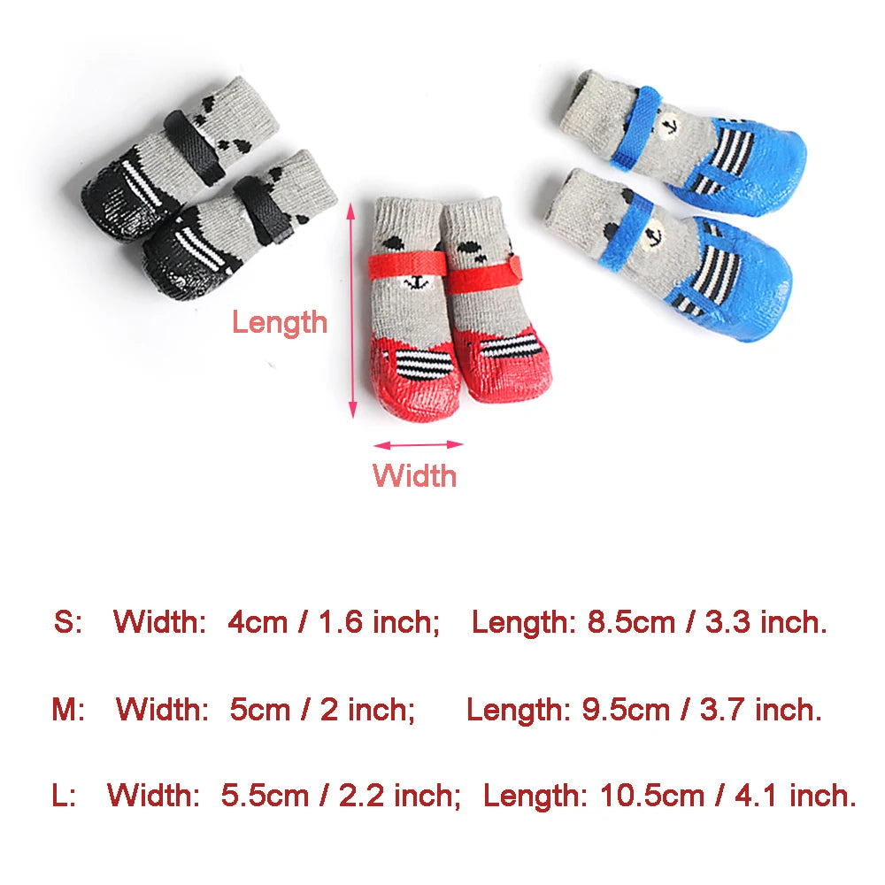 Winter Warm Dog Socks Anti-Slip Boots for Small & Large Dogs | Waterproof Booties for Puppies and Chihuahuas