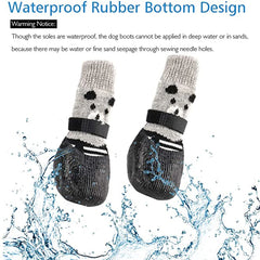 Winter Warm Dog Socks Anti-Slip Boots for Small & Large Dogs | Waterproof Booties for Puppies and Chihuahuas