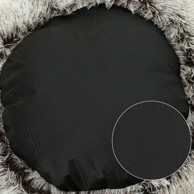 2 in 1 Winter Soft Plush Pet Bed Round Cat Bed Pet Mattress for Small Dogs and Kittens – Warm Sleeping Nest Cave