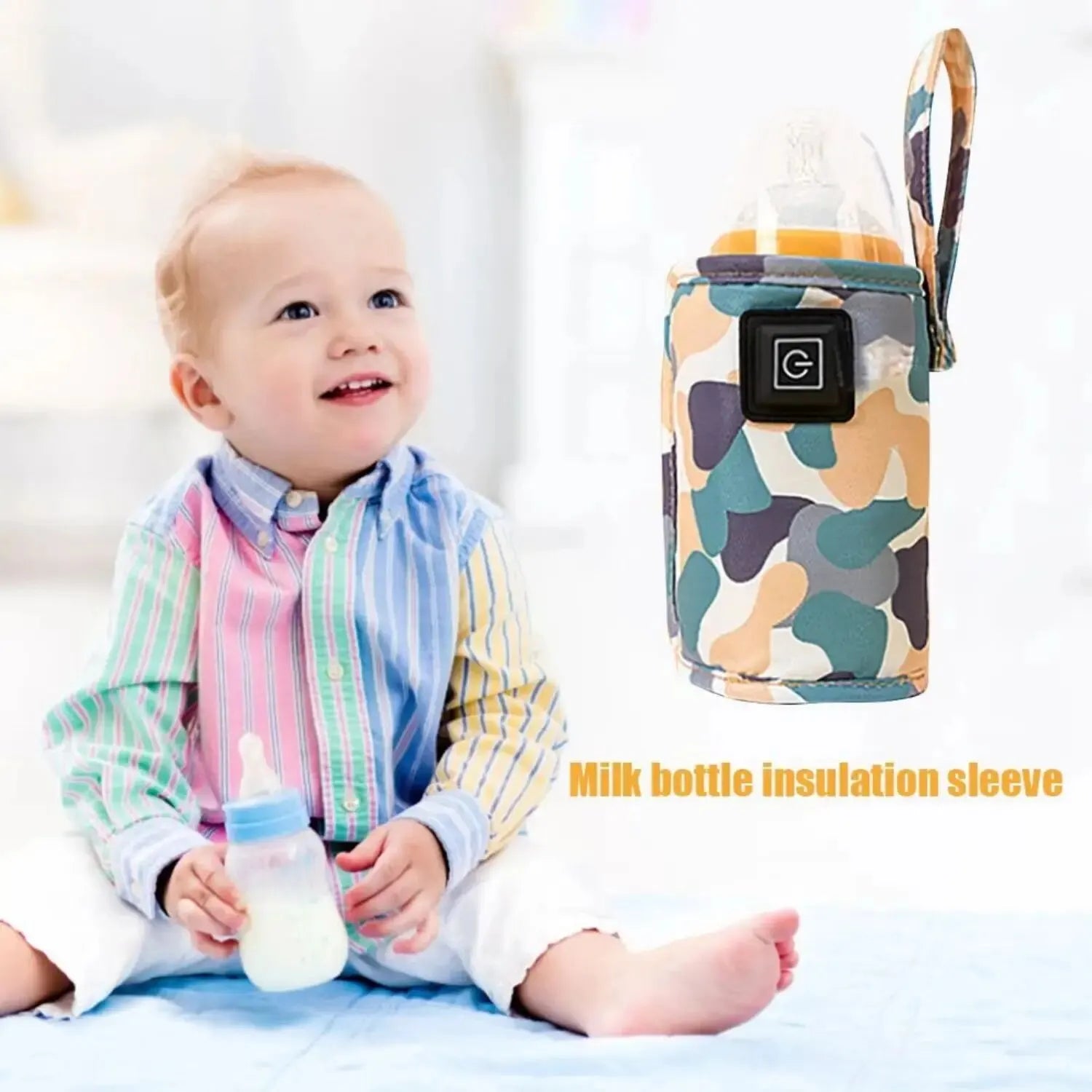 USB milk and water warmer bottle heater for travel and stroller use, insulated and safe for winter baby nursing