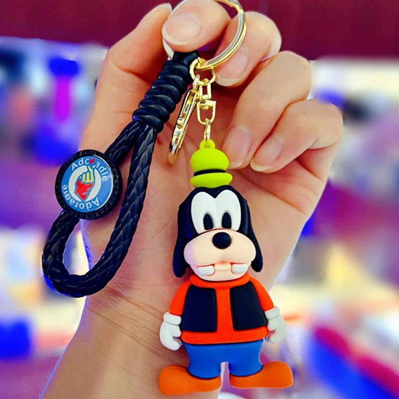 Cute Disney cartoon keychain featuring Mickey, Minnie, Lilo & Stitch for kids