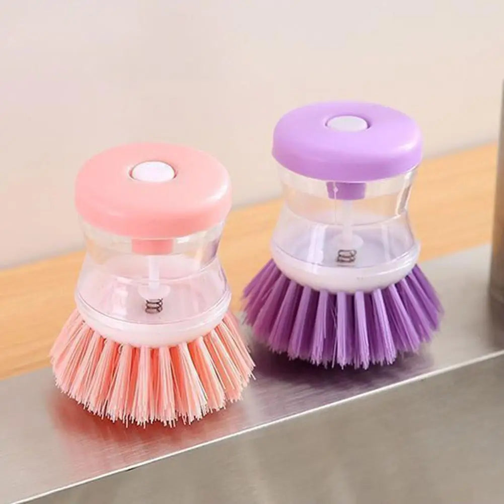 Astronaut-Inspired Kitchen Dish Brush with Automatic Soap Dispenser for Cleaning Pots, Utensils, and Dishes