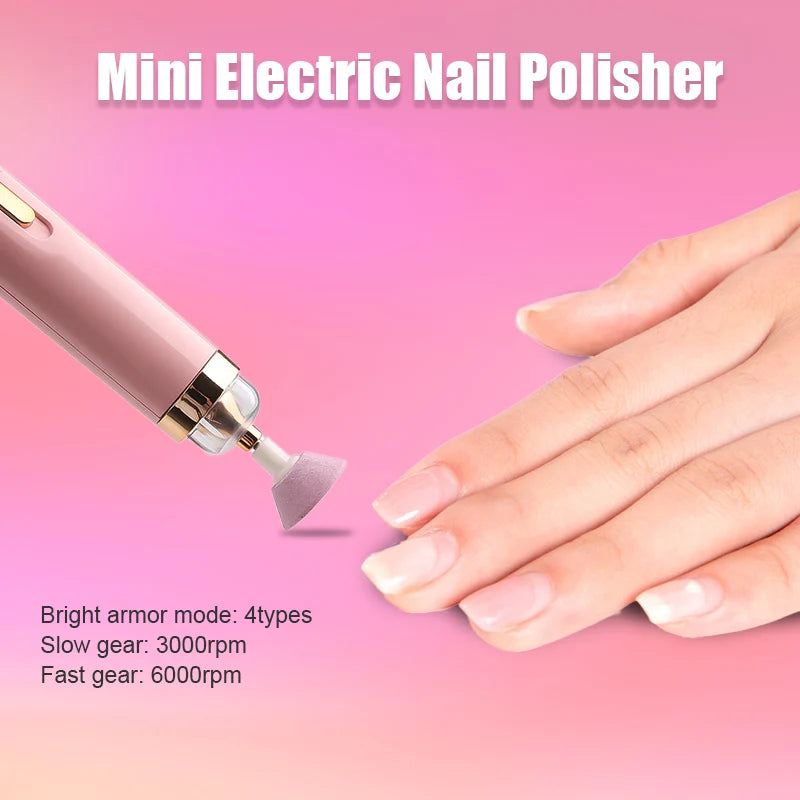 5-in-1 Electric Nail Polish Drill Machine with Light | Portable Mini Electric Manicure Art Pen Tool for Gel Remover