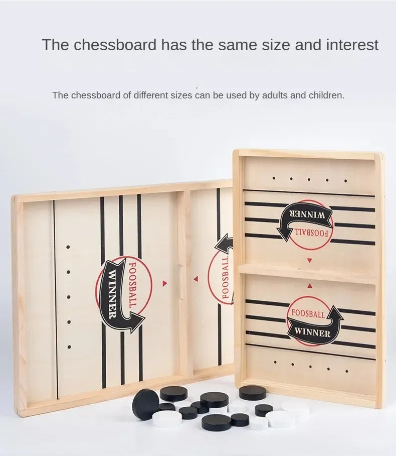 Foosball Winner Game Table with Hockey, Catapult Chess, and Fast Sling Puck Board