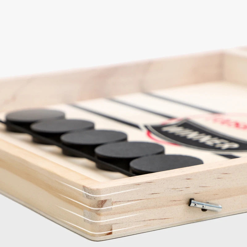 Foosball Winner Game Table with Hockey, Catapult Chess, and Fast Sling Puck Board