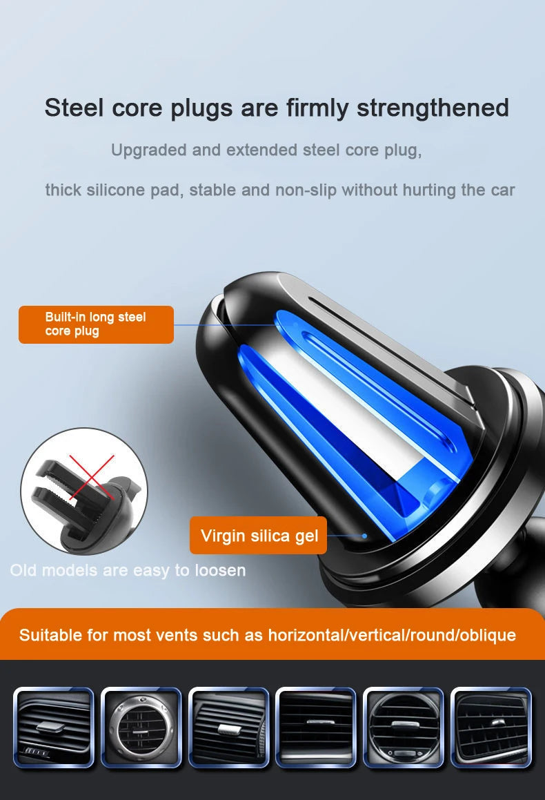 Universal Sucker Car Phone Holder with 360° rotation for smartphones from 4.0 to 7 inches