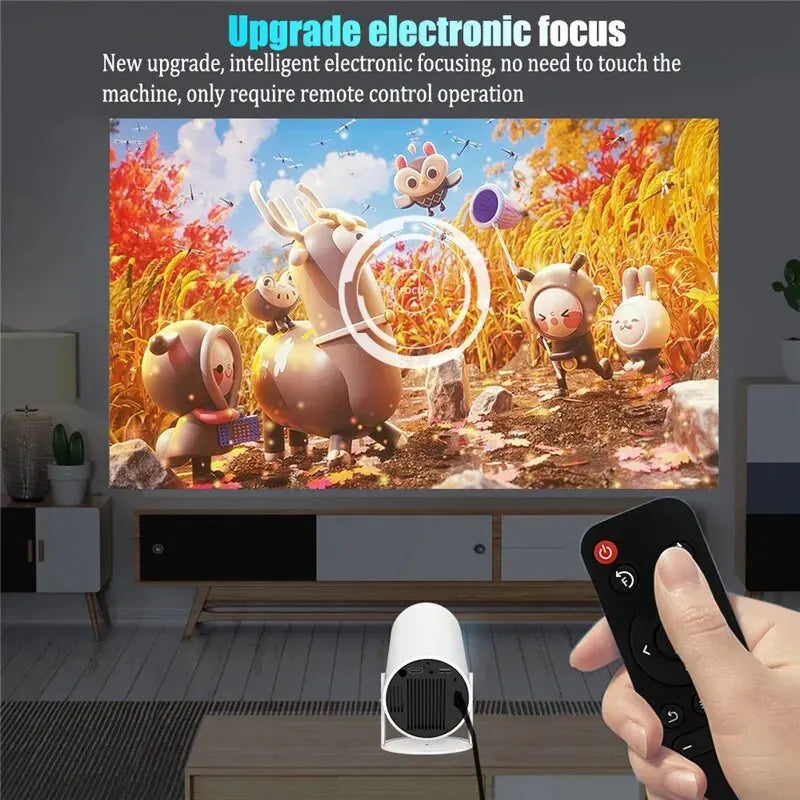 DITONG HY300 Plus HD Projector 4K 1280x720P with Android, Wifi, and LED for Home Theater, Cinema, Mini Games, and Movie Viewing