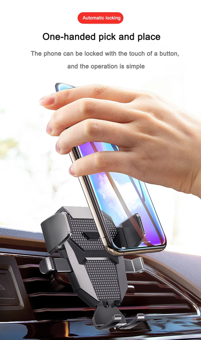 Universal Sucker Car Phone Holder with 360° rotation for smartphones from 4.0 to 7 inches