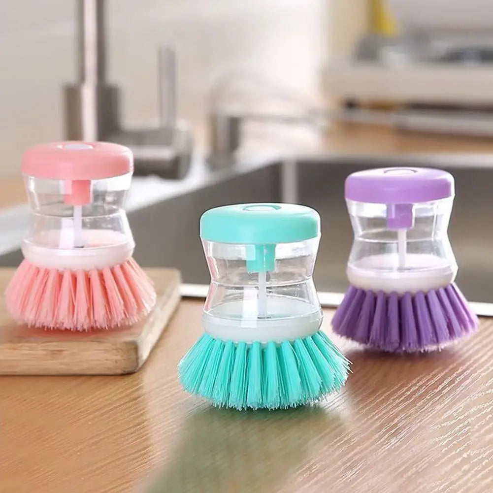 Astronaut-Inspired Kitchen Dish Brush with Automatic Soap Dispenser for Cleaning Pots, Utensils, and Dishes