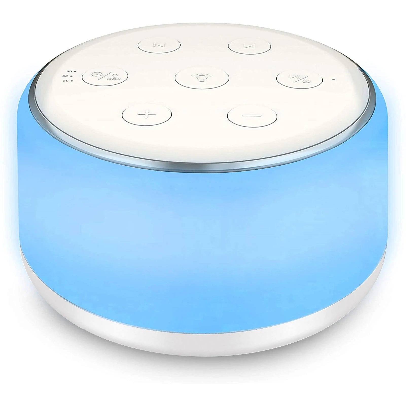 White noise machine with 7-color night light and 34 soothing sounds for baby sleep and relaxation