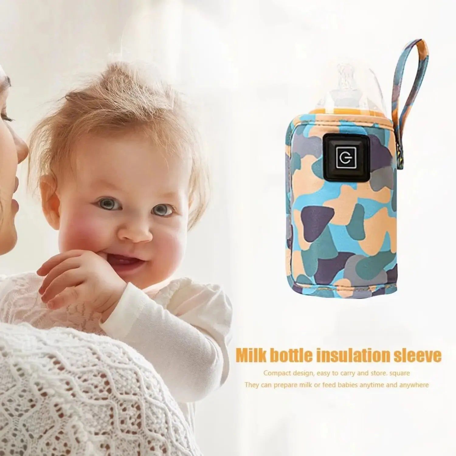 USB milk and water warmer bottle heater for travel and stroller use, insulated and safe for winter baby nursing