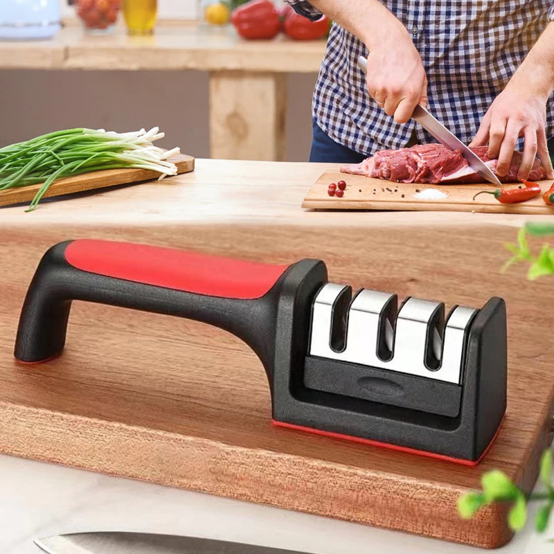 3-Segment Multi-Functional Hand-Held Knife Sharpener