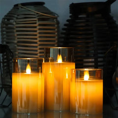 3pcs LED Flameless Candles with Remote for Home & Party Decor