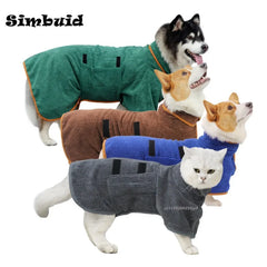 Absorbent dog bathrobe full body wrap for small and large dogs and cats, quick-drying bath towel for pets