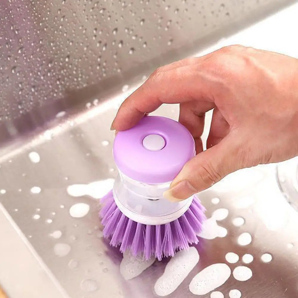 Astronaut-Inspired Kitchen Dish Brush with Automatic Soap Dispenser for Cleaning Pots, Utensils, and Dishes