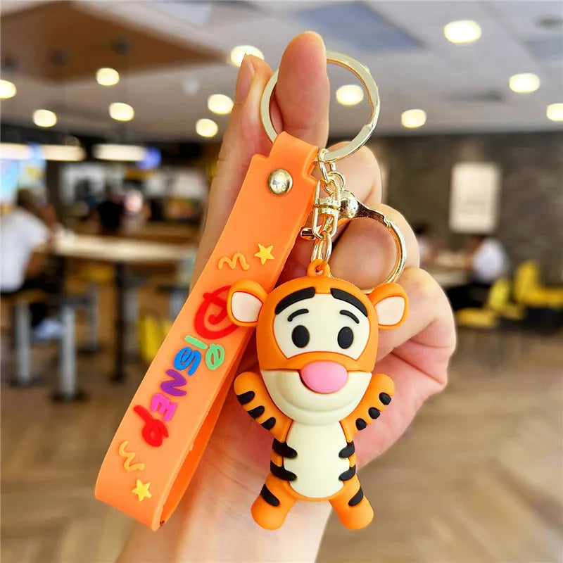 Cute Disney cartoon keychain featuring Mickey, Minnie, Lilo & Stitch for kids