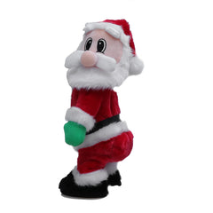 Fun and festive Singing Santa Claus toy with electric twisting hip motion, perfect for Christmas gifts and holiday decorations