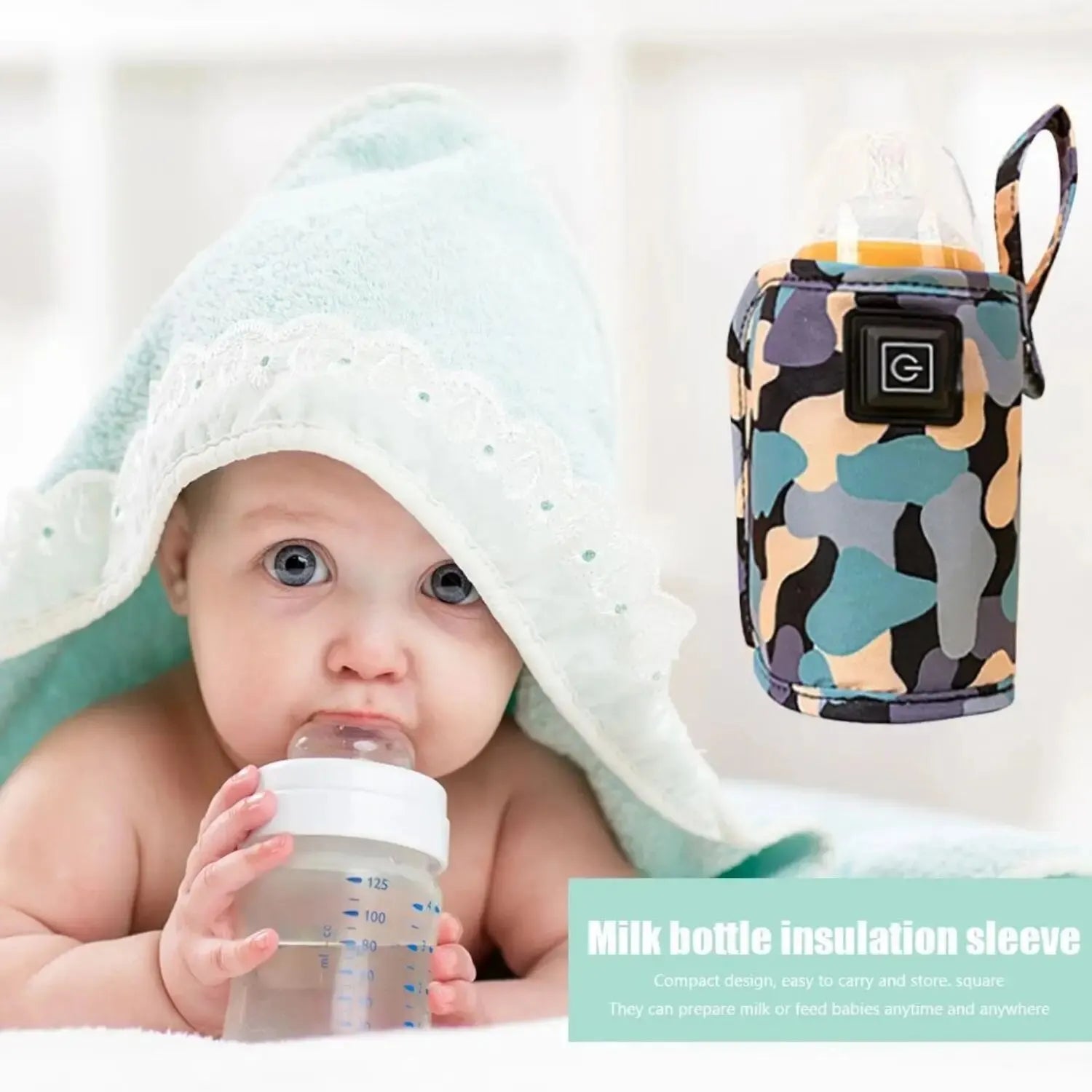 USB milk and water warmer bottle heater for travel and stroller use, insulated and safe for winter baby nursing