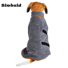 Absorbent dog bathrobe full body wrap for small and large dogs and cats, quick-drying bath towel for pets