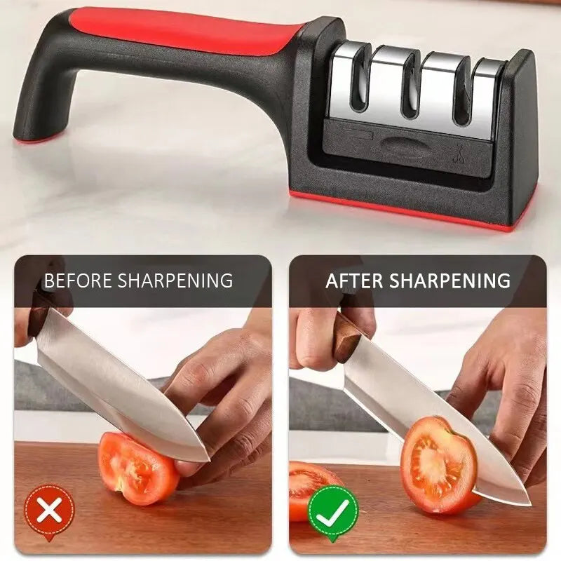 3-Segment Multi-Functional Hand-Held Knife Sharpener