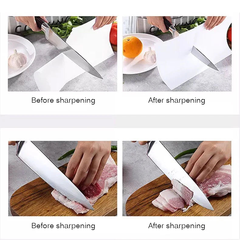 3-Segment Multi-Functional Hand-Held Knife Sharpener