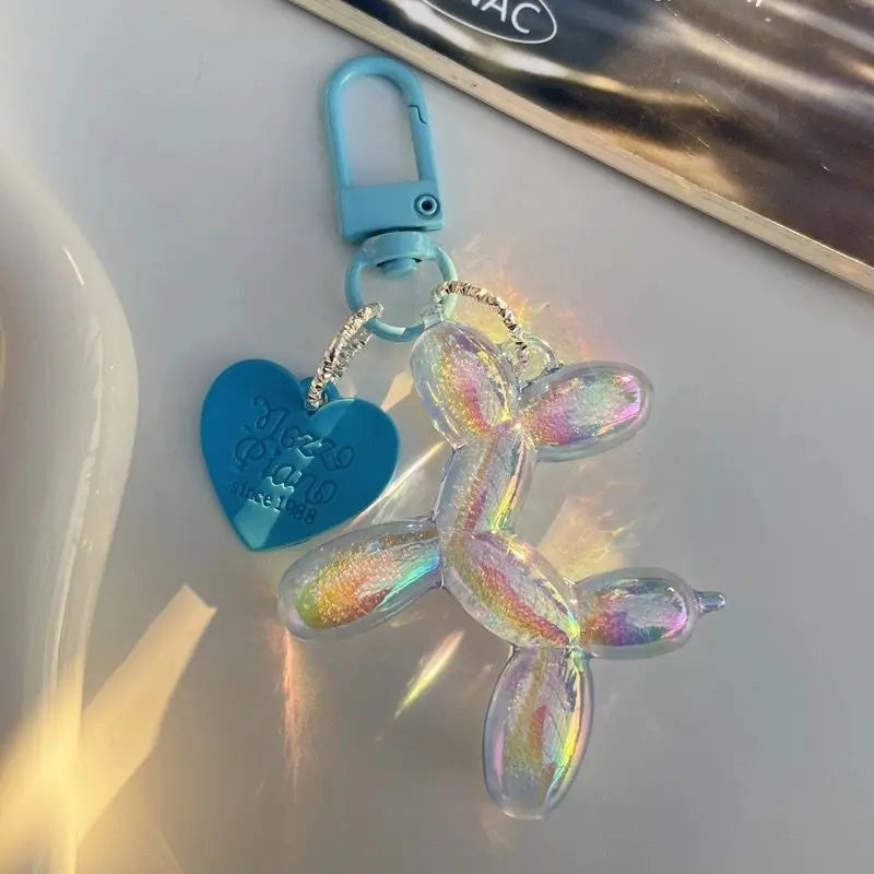 Cute Acrylic Balloon Dog Keychain for Y2K Bag Decoration and Gifts