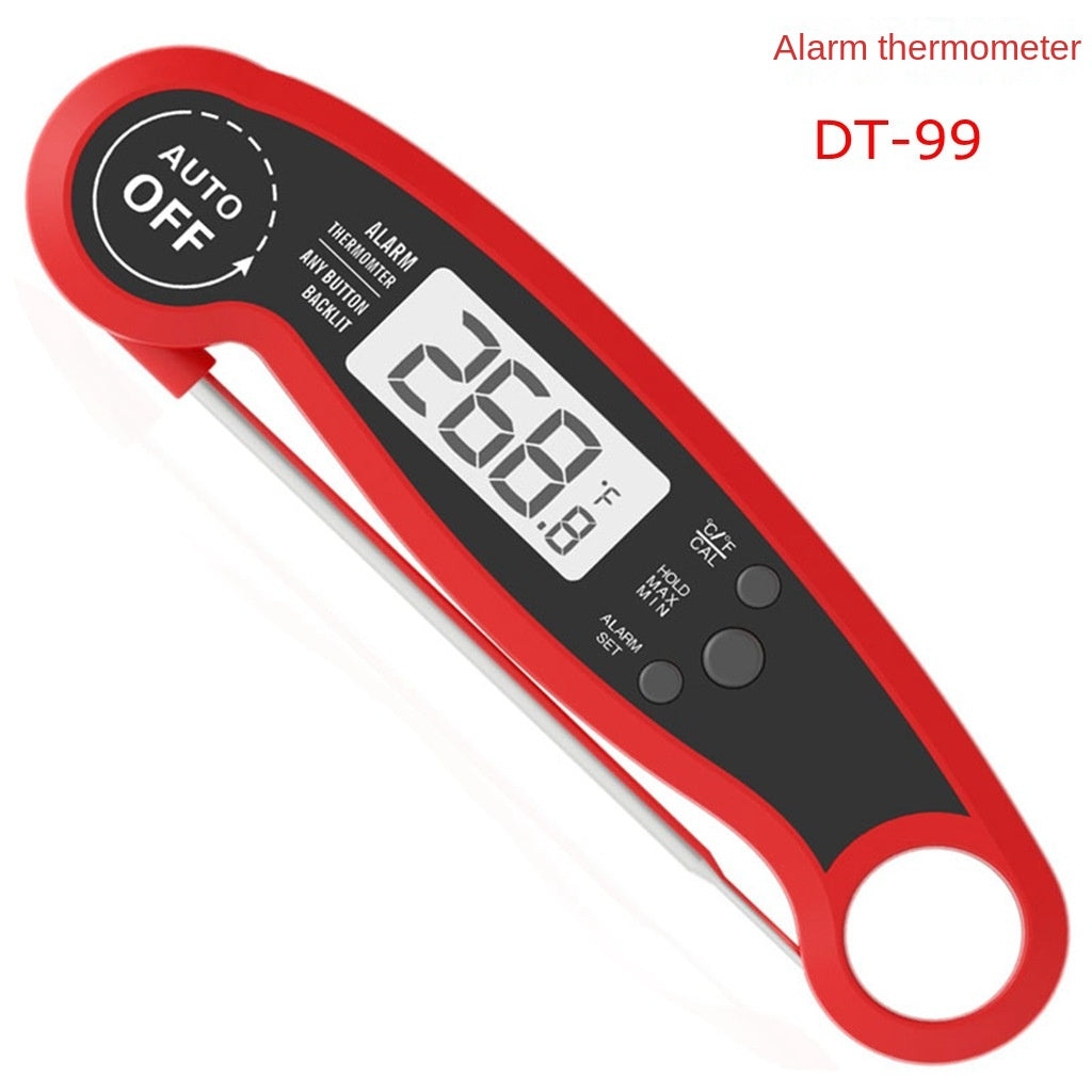 Portable digital meat thermometer probe for BBQ, baking, and kitchen use