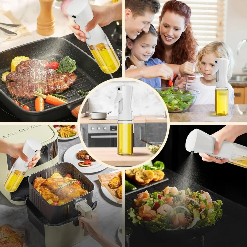 Multipurpose oil spray bottle for olive oil, vinegar, soy sauce, ideal for kitchen and BBQ