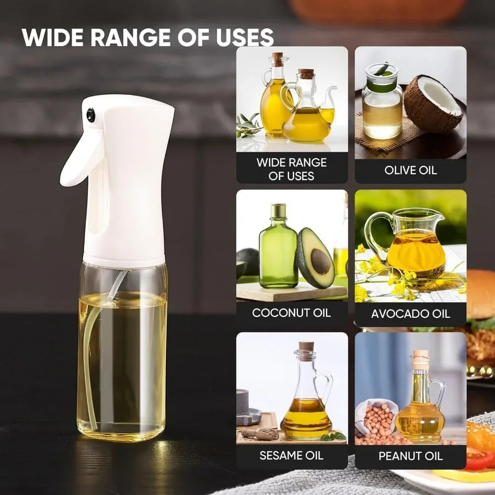 Multipurpose oil spray bottle for olive oil, vinegar, soy sauce, ideal for kitchen and BBQ