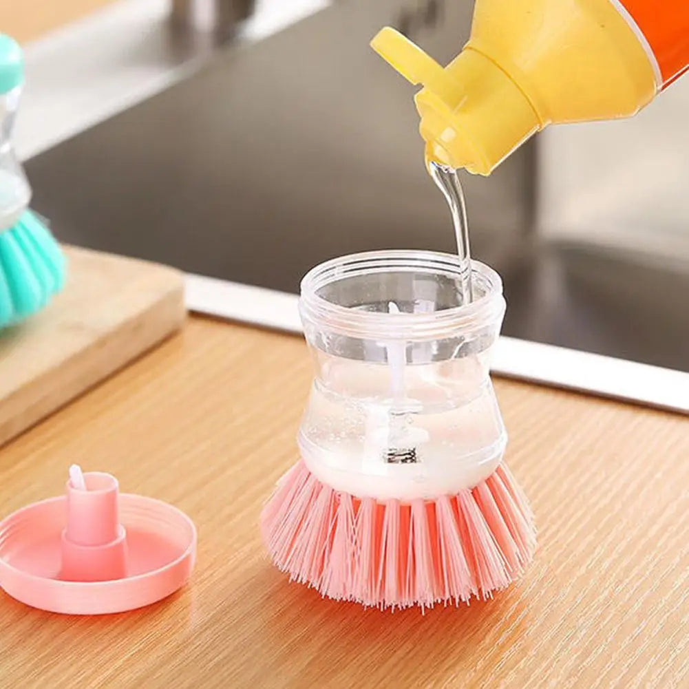 Astronaut-Inspired Kitchen Dish Brush with Automatic Soap Dispenser for Cleaning Pots, Utensils, and Dishes