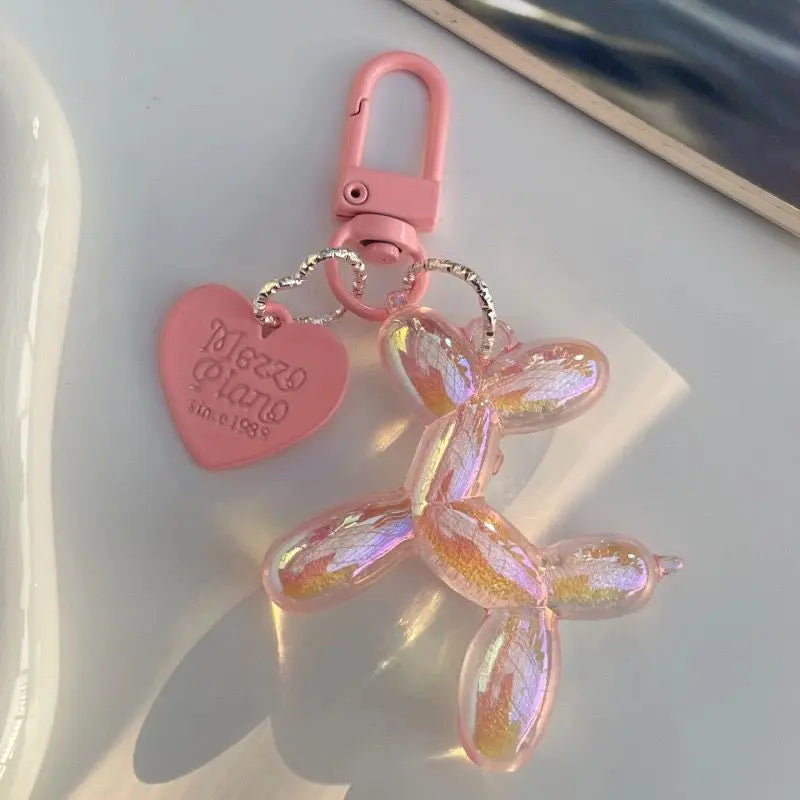 Cute Acrylic Balloon Dog Keychain for Y2K Bag Decoration and Gifts