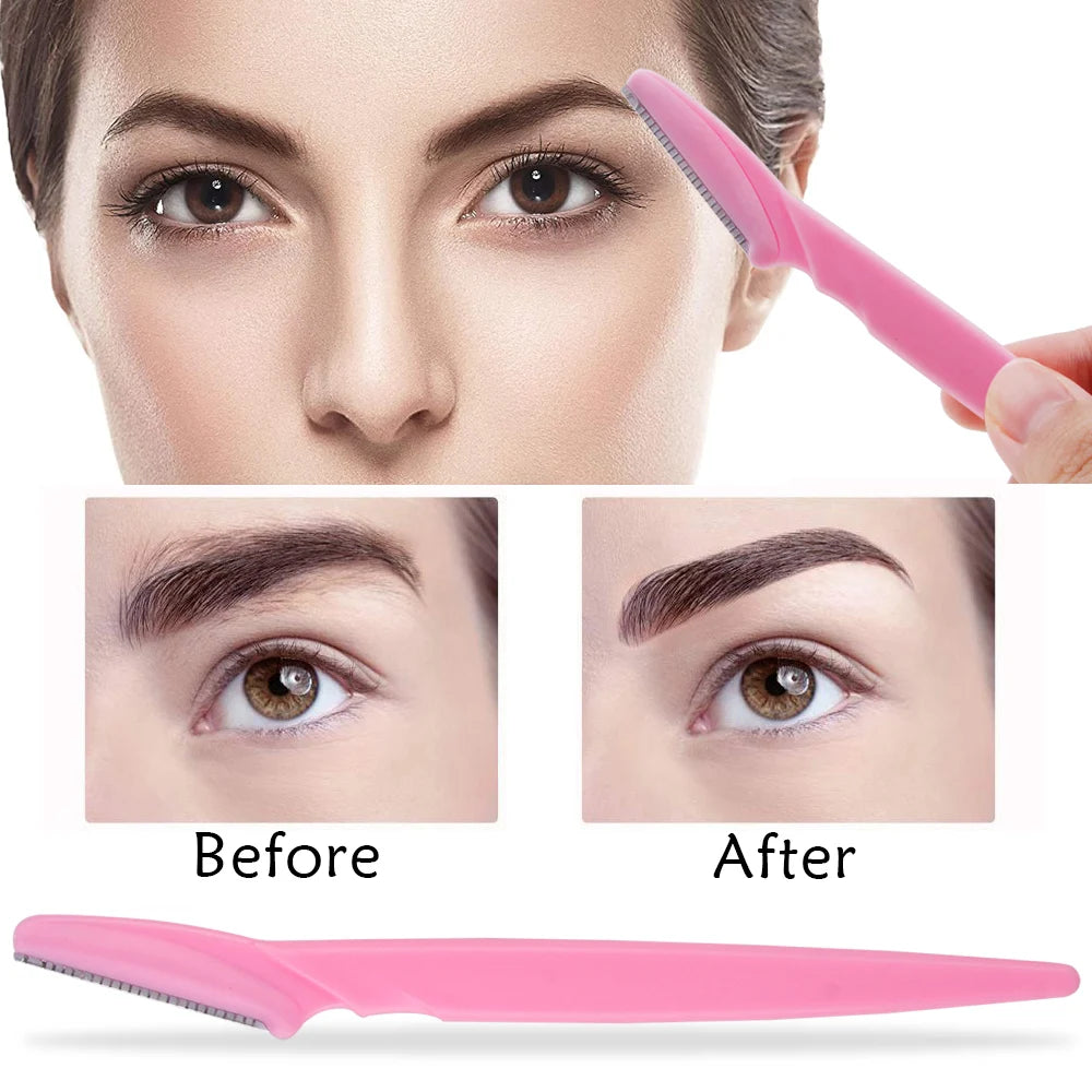 3/4/10Pcs Eyebrow Trimmer and Face Blade Shaver for Women – Portable Hair Removal and Eyebrow Grooming Tool