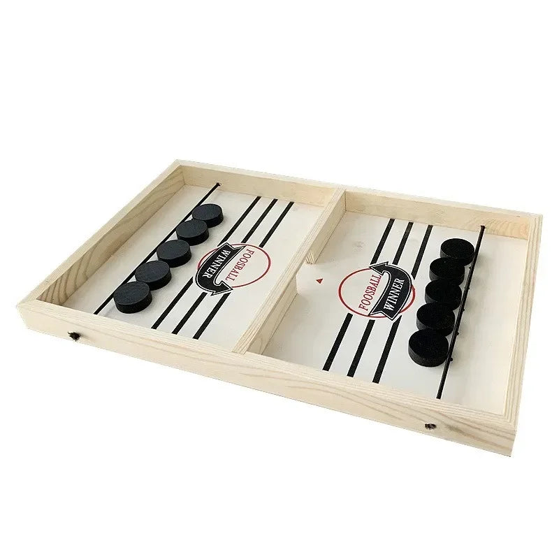 Foosball Winner Game Table with Hockey, Catapult Chess, and Fast Sling Puck Board