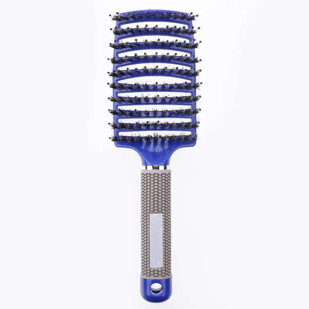 Detangling hair brush and comb set for curly hair, wet & dry massage comb with bristle & nylon for women, salon styling tool