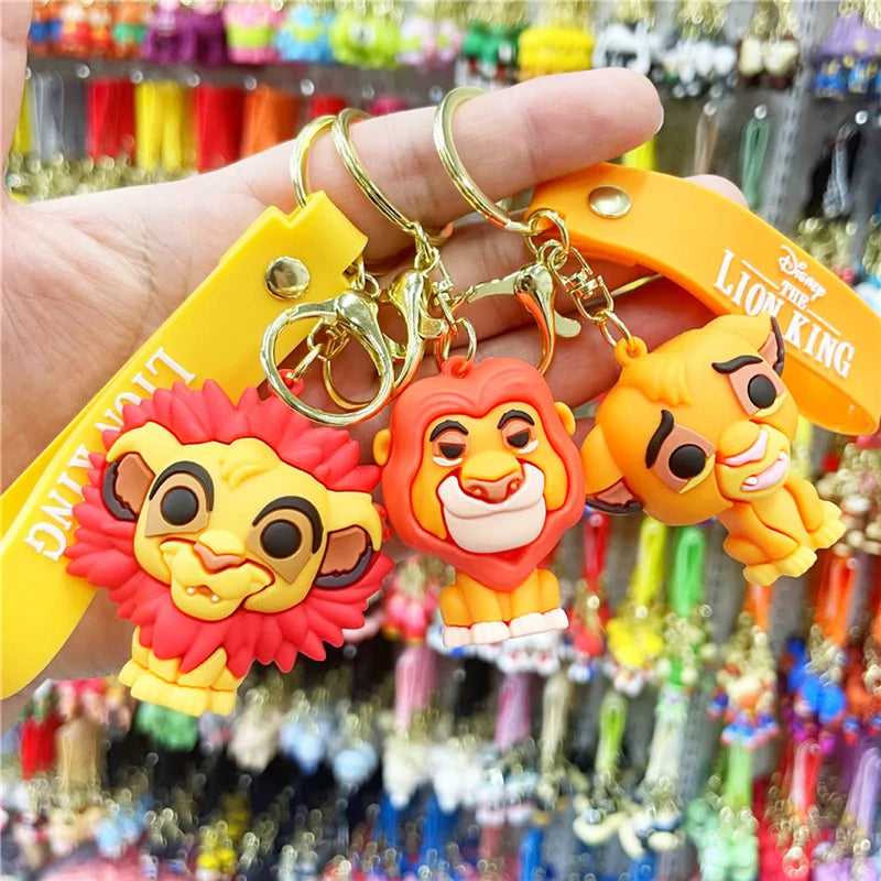 Cute Disney cartoon keychain featuring Mickey, Minnie, Lilo & Stitch for kids