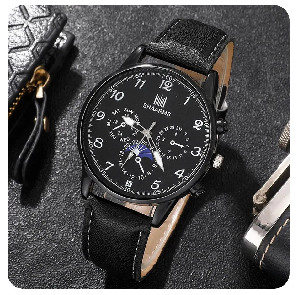 Fashion Mens Watches Wallet Glasses For Men