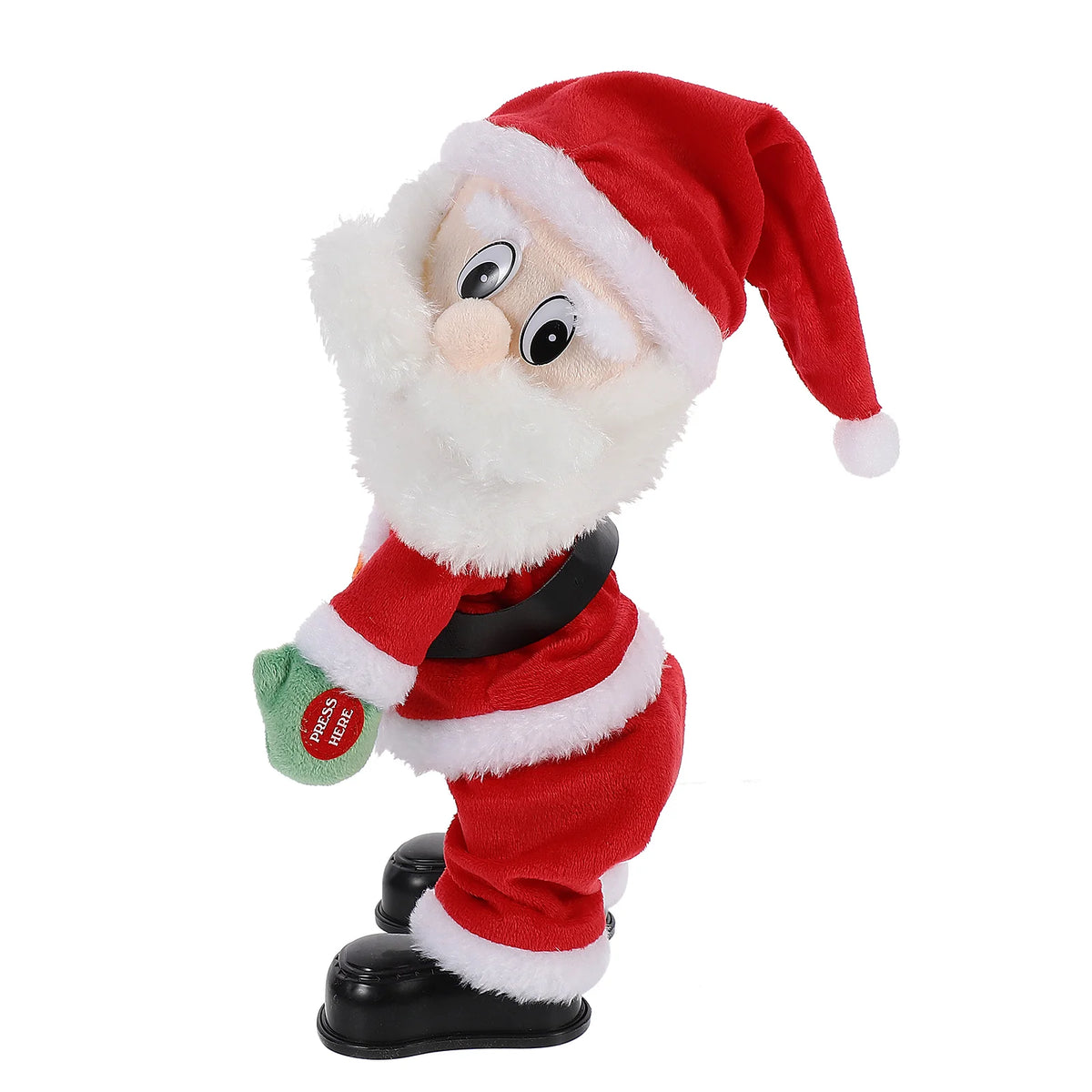 Fun and festive Singing Santa Claus toy with electric twisting hip motion, perfect for Christmas gifts and holiday decorations