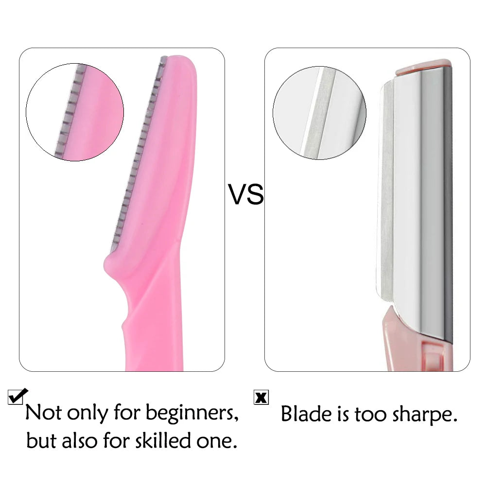 3/4/10Pcs Eyebrow Trimmer and Face Blade Shaver for Women – Portable Hair Removal and Eyebrow Grooming Tool