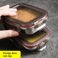 304 Stainless Steel Leakproof Bento Box for Travel, Food Storage, and Microwave Heating – Lunchbox for Household and Pickle Storage