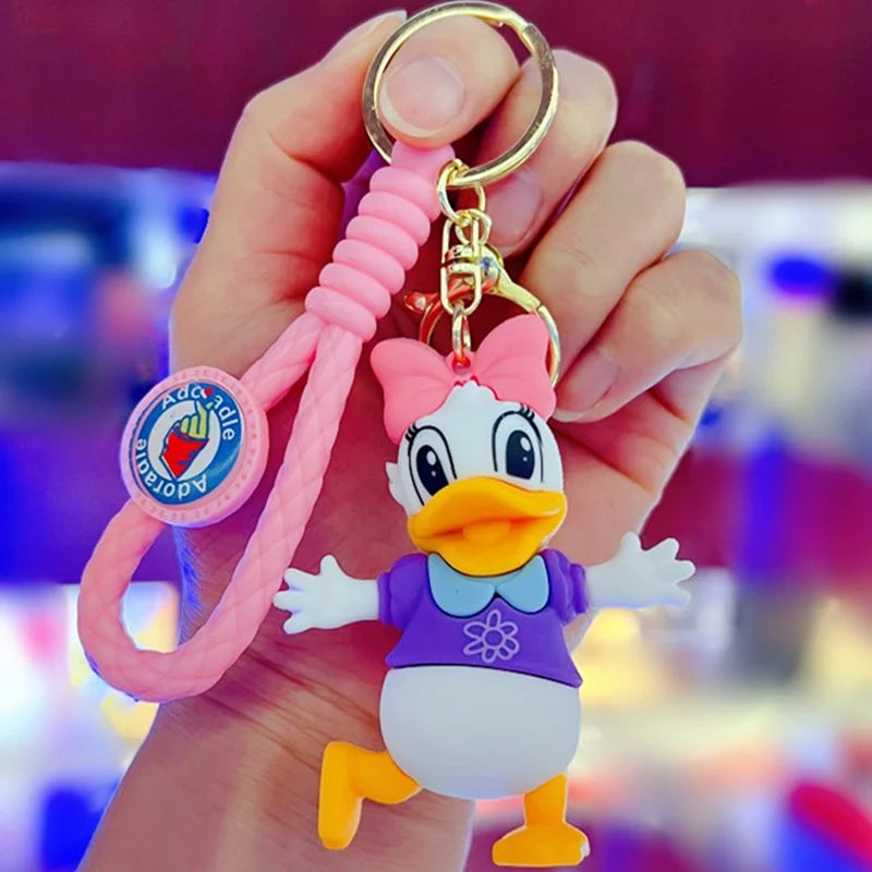 Cute Disney cartoon keychain featuring Mickey, Minnie, Lilo & Stitch for kids