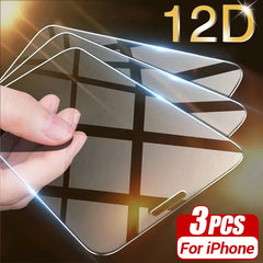 Tempered Glass Screen Protector for iPhone 14, 13, 15, 11, 16, XR, XS Max - Full Coverage, Scratch Resistant