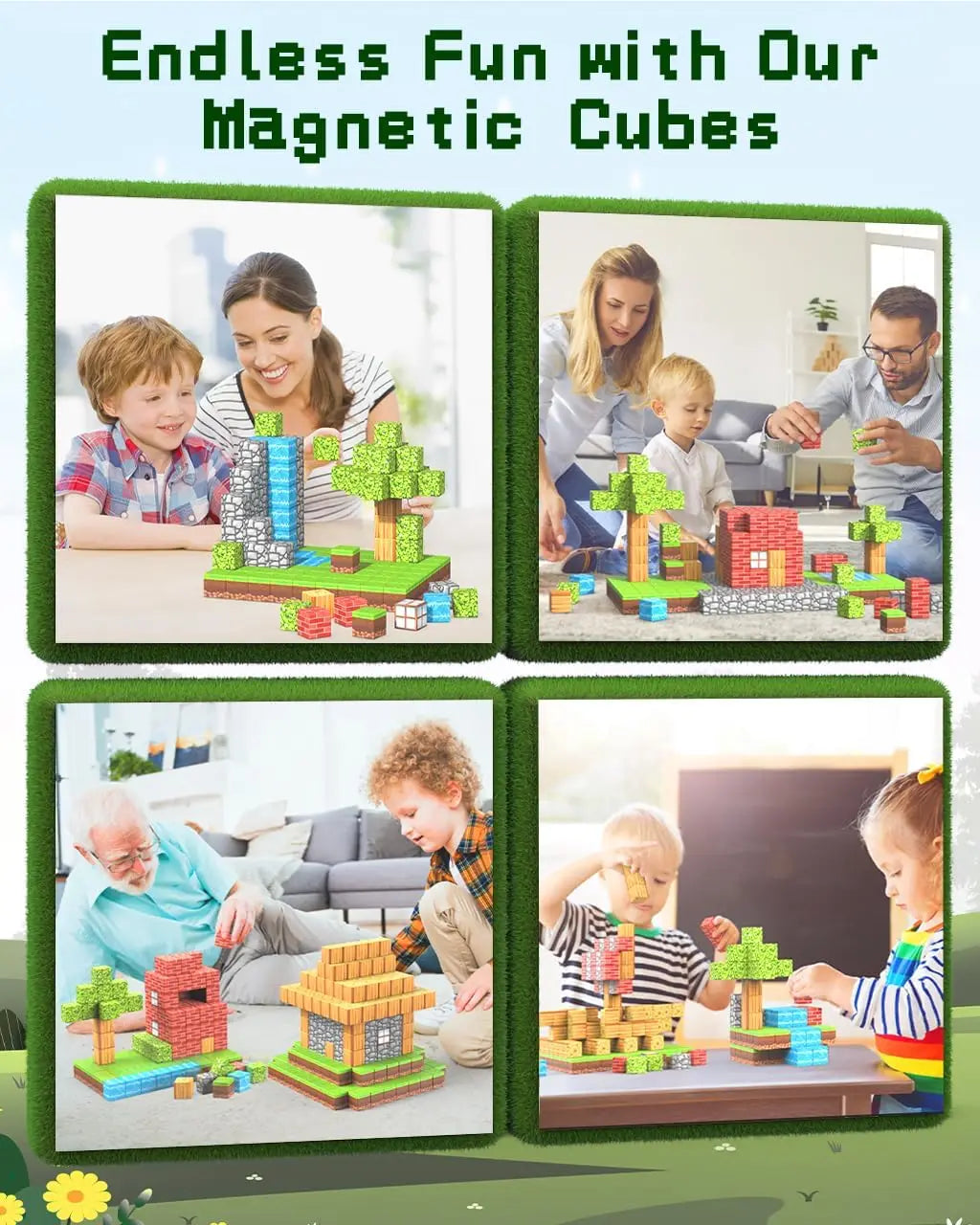 100PCS Magnetic Blocks Toy Set for STEM and Montessori Learning