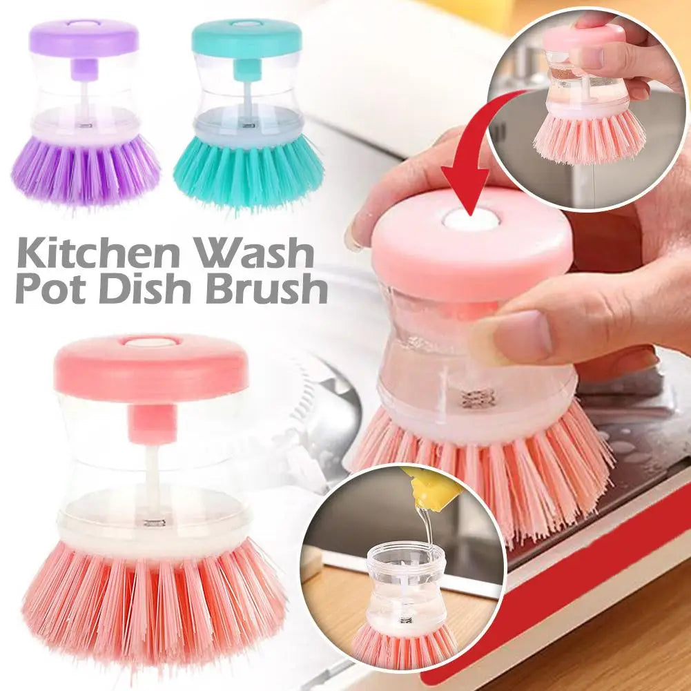 Astronaut-Inspired Kitchen Dish Brush with Automatic Soap Dispenser for Cleaning Pots, Utensils, and Dishes