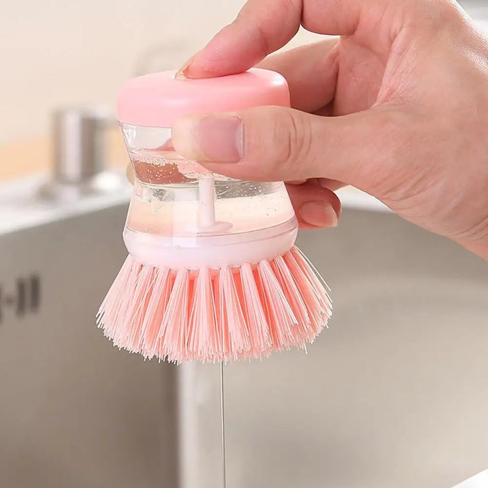 Astronaut-Inspired Kitchen Dish Brush with Automatic Soap Dispenser for Cleaning Pots, Utensils, and Dishes