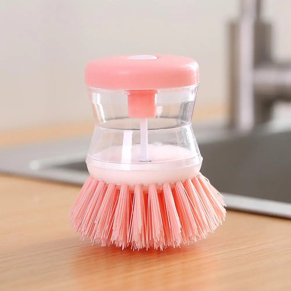 Astronaut-Inspired Kitchen Dish Brush with Automatic Soap Dispenser for Cleaning Pots, Utensils, and Dishes