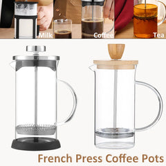 350-1000ml French Press Coffee Pot – Stainless Steel & Borosilicate Glass, Heat Resistant Coffee Maker & Percolator