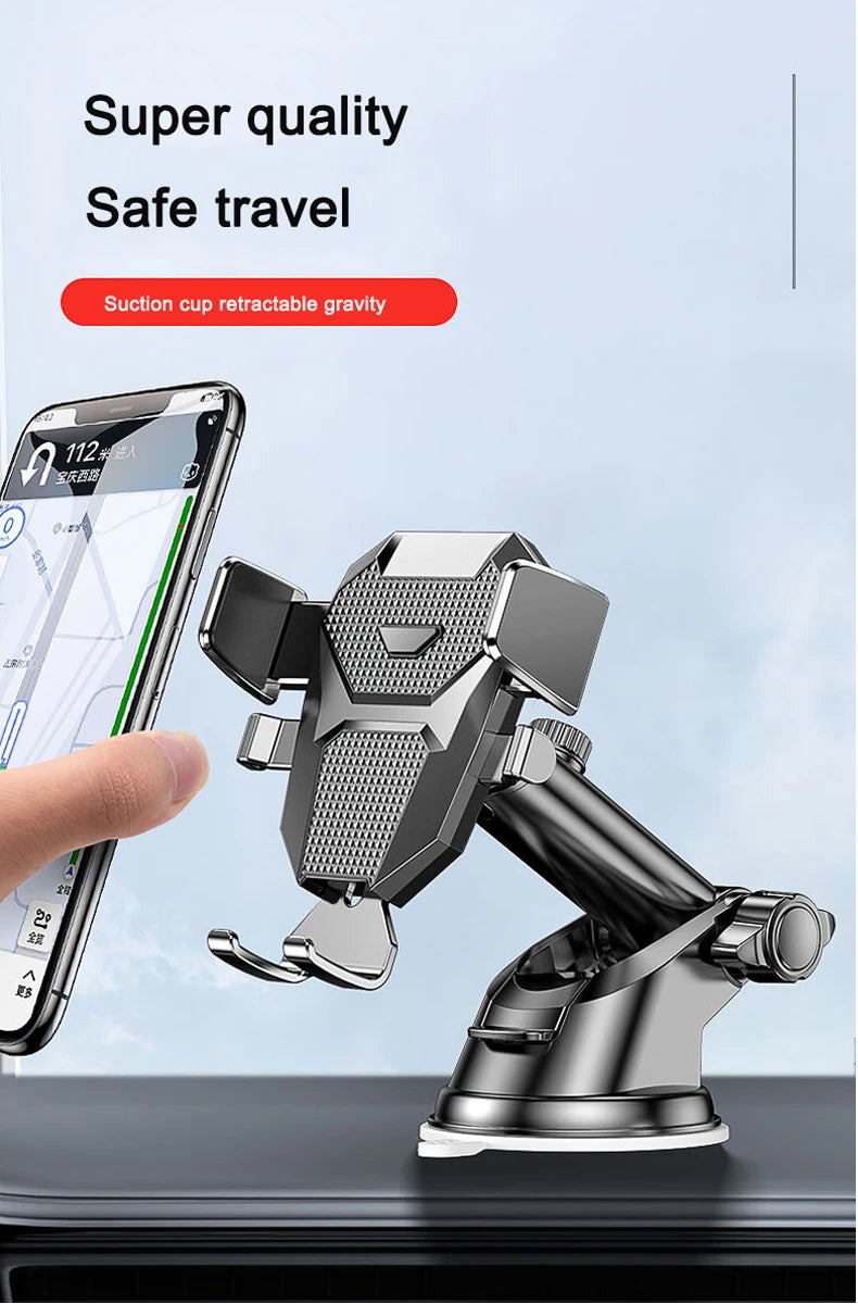 Universal Sucker Car Phone Holder with 360° rotation for smartphones from 4.0 to 7 inches