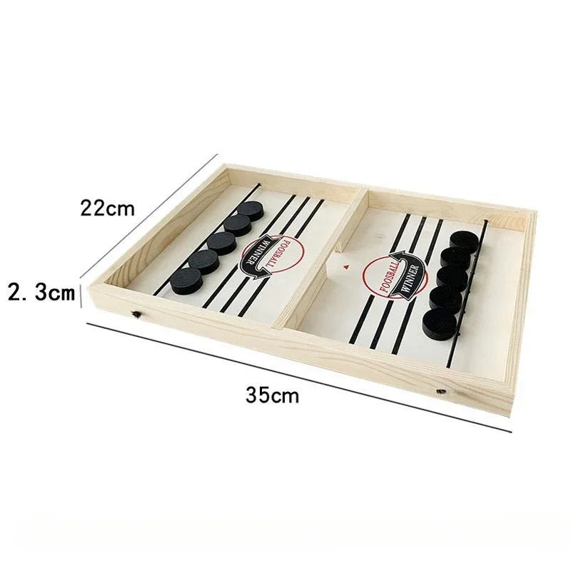 Foosball Winner Game Table with Hockey, Catapult Chess, and Fast Sling Puck Board