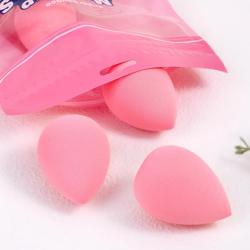 Set of 6PCS water drop beauty sponges, ideal for applying concealer, powder, and foundation for a flawless makeup finish