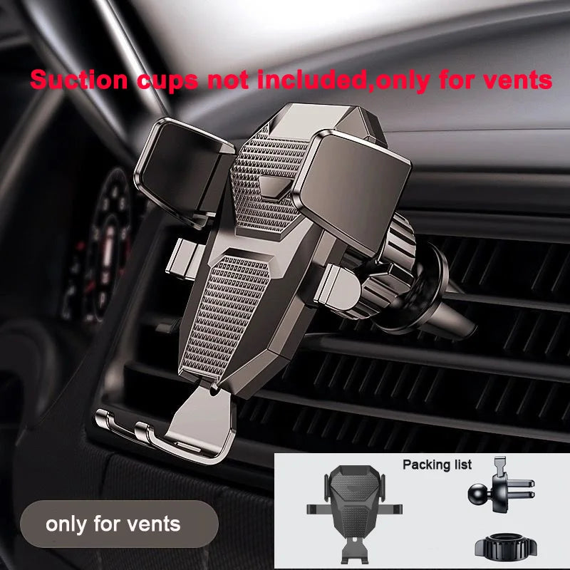 Universal Sucker Car Phone Holder with 360° rotation for smartphones from 4.0 to 7 inches